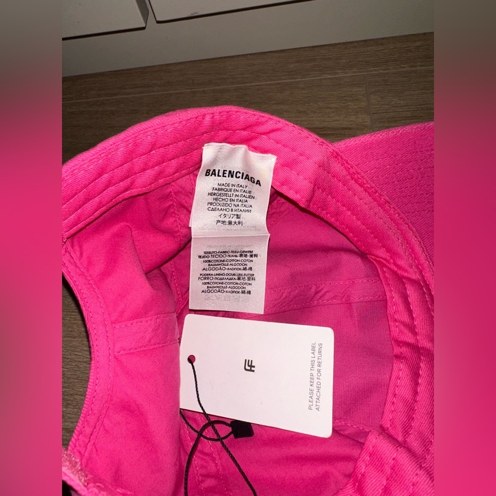 NWT Balenciaga Pink Cap hat size Large 58 - Picture 4 of 5